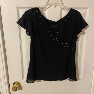 Studio I Black Blouse with Embellishments